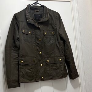 J. Crew Olive Green Jacket with Gold Details